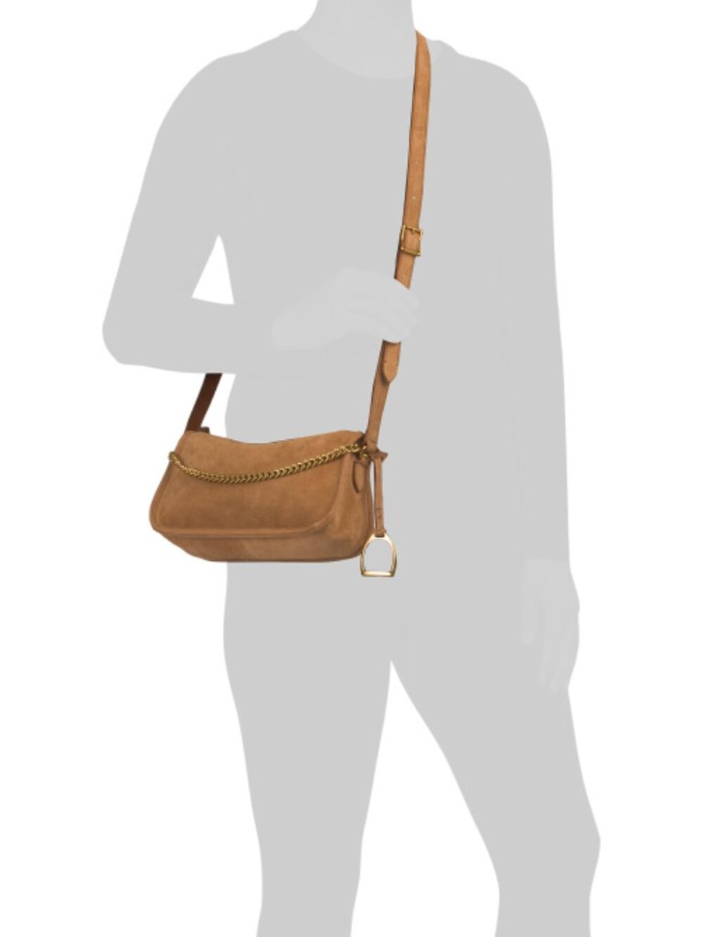 MARGOT BLACK LABEL Suede Katie Crossbody With Leather Trim And Adjustable Strap - Picture 5 of 5